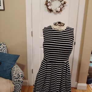 Striped Fit & Flair dress.